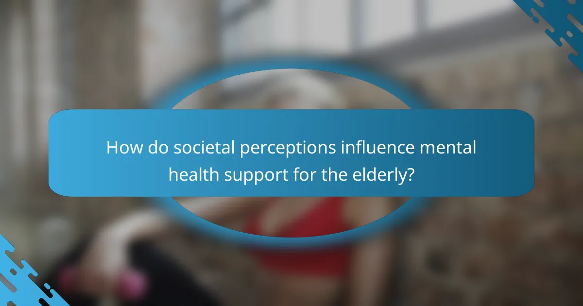 How do societal perceptions influence mental health support for the elderly?