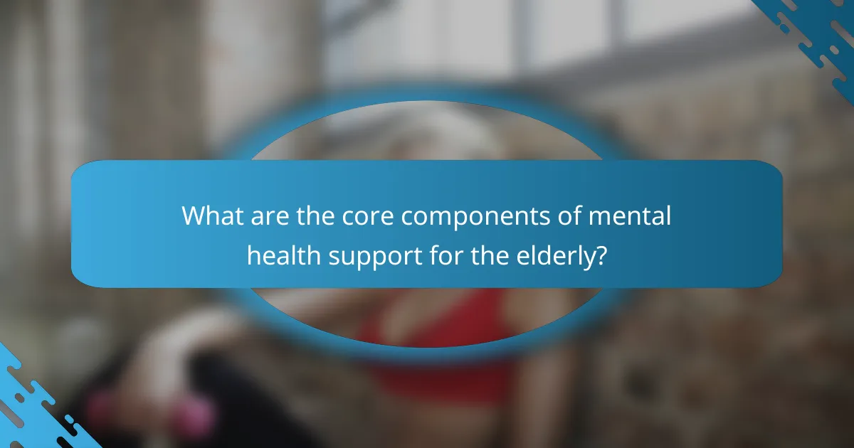 What are the core components of mental health support for the elderly?