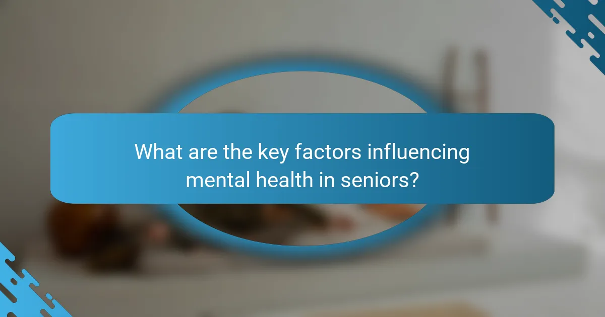 What are the key factors influencing mental health in seniors?